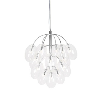 Lampa szklane bańki Drops chrom 50cm